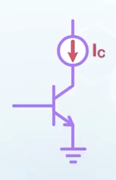 Fixing the current of a BJT