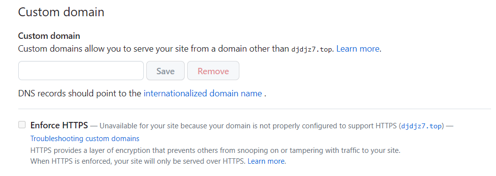 Enforce HTTPS 选项